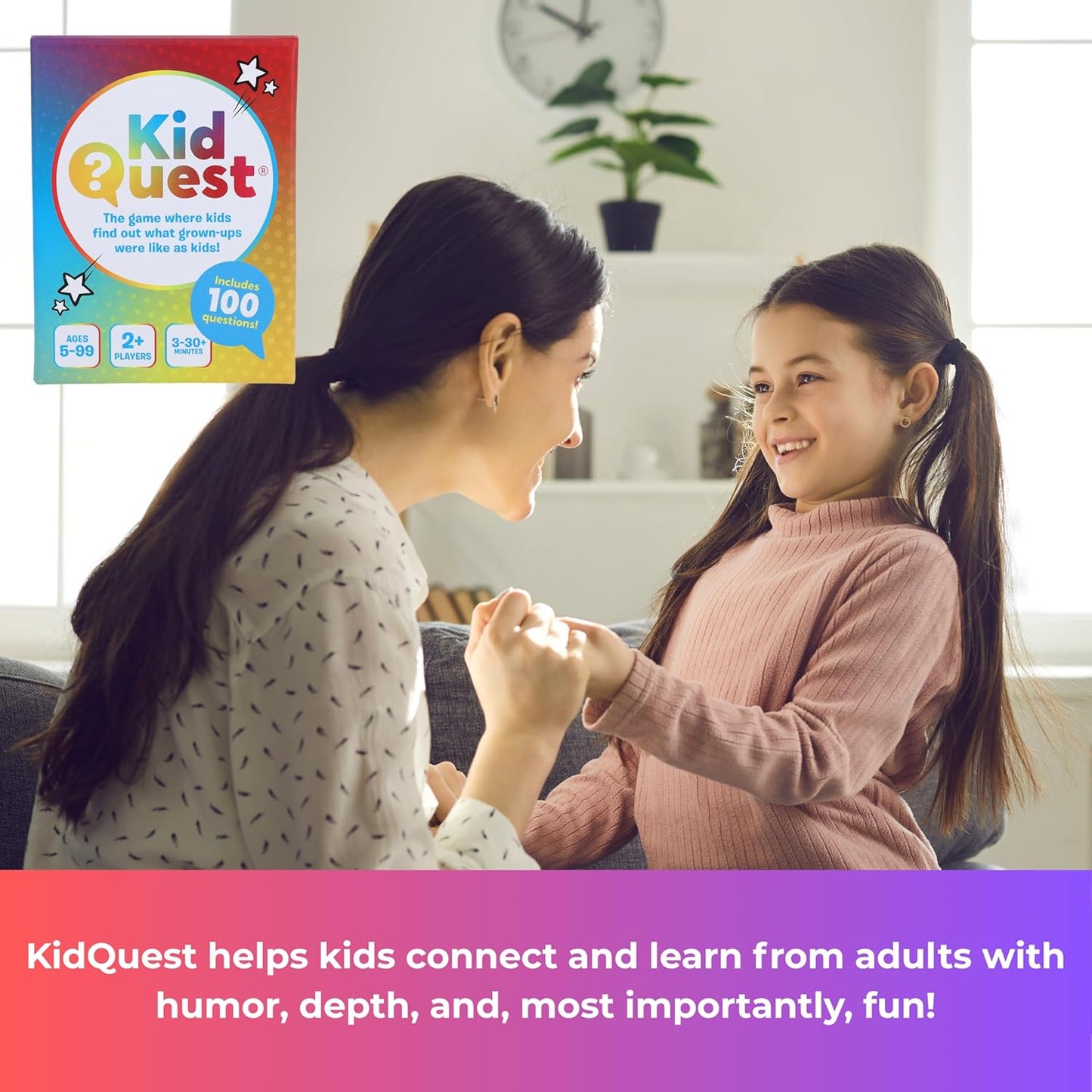 Chronicle Books KidQuest - 100 Conversation Cards for Kids Ages 5+ to Learn About Grown Ups As Kids - Fun Family Game Night Or Road Trip Activity