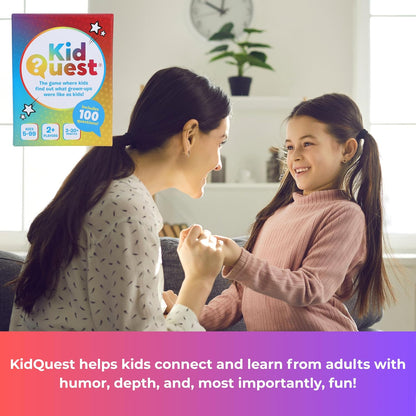 Chronicle Books KidQuest - 100 Conversation Cards for Kids Ages 5+ to Learn About Grown Ups As Kids - Fun Family Game Night Or Road Trip Activity