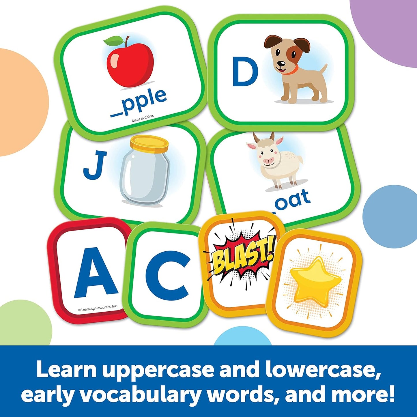 Learning Resources Alphablasters Letter and Spelling Game - 85 Pieces, Ages 4 and Up Toddler Preschool Learning, Educational Indoor Games, Preschool Alphabet, Toddler Brain Games