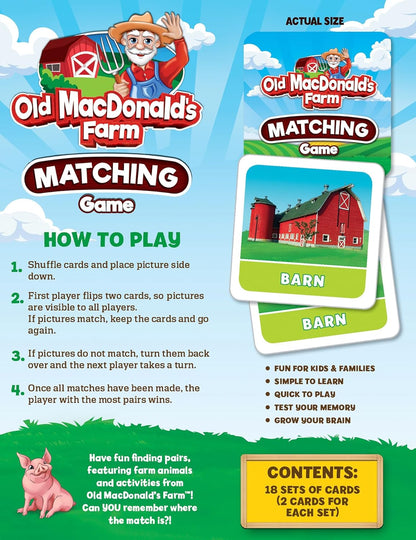 MasterPieces Officially Licensed CAT Picture Matching Card Game for Kids and Families