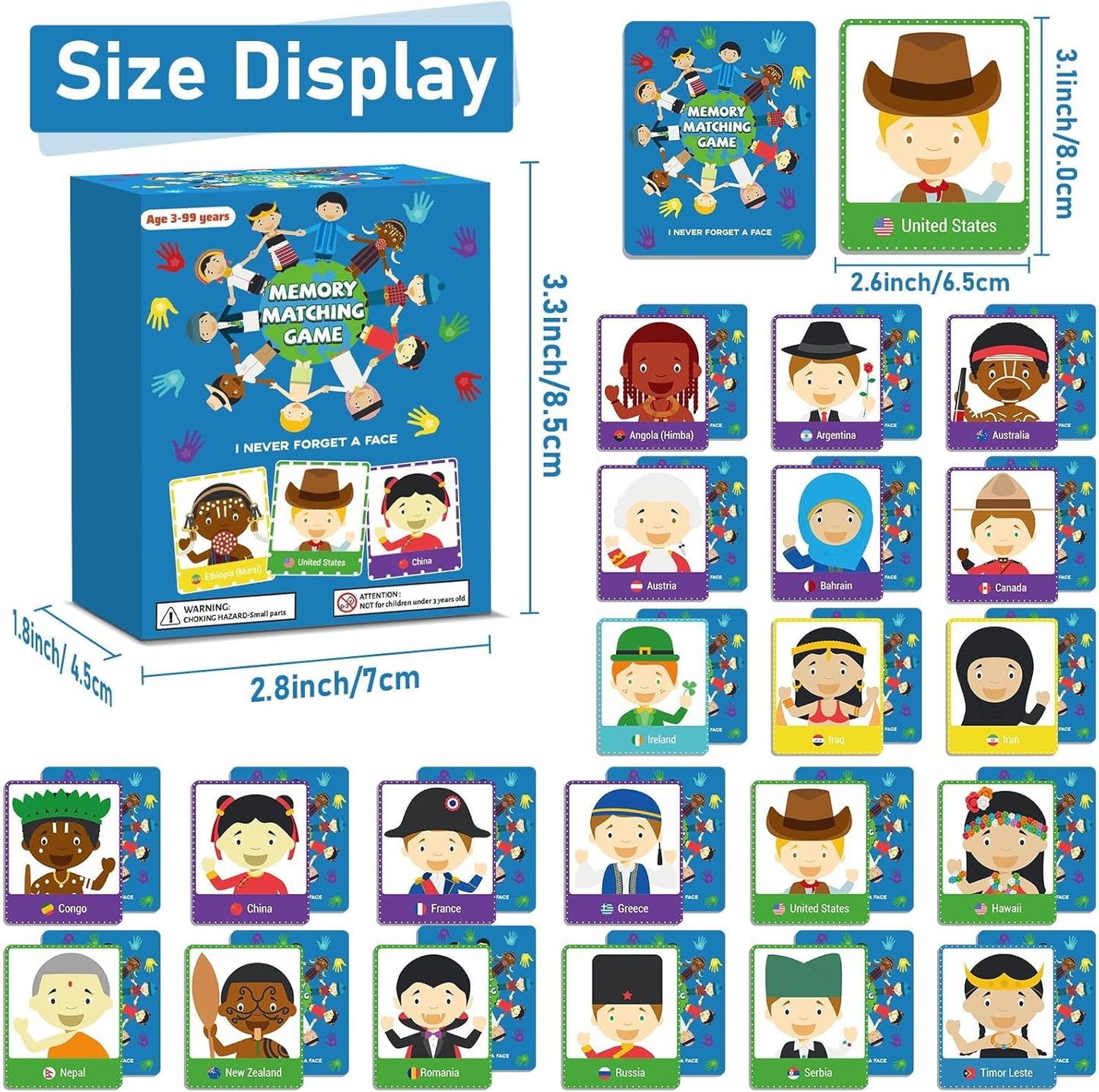 gisgfim 100 PCS Memory Matching Game Famous Paintings Concentration Memory Card for Adults Learning Educational Game A Fun & Fast Artworks Theme Matching Games