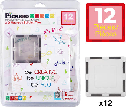 PicassoTiles Window and Door Clip On Magnetic Blocks Magnet Tiles Magnets Building Tile Construction Toy Set STEM Education Toys Learning Kit Stacking Block Playset Boys & Girls Age 3+ PT30
