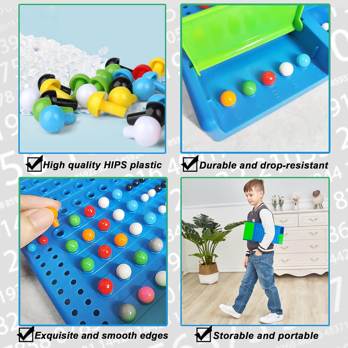KIDAMI Code Breaker, Classic Codebreaking Travel Board Game, Brain Puzzle Set - 2 Player Battle of Famliy Game, Toys for Kids & Adult