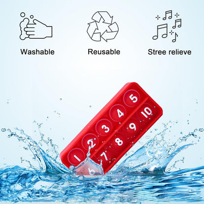 Ten Frame Pop Math Manipulatives - Set of 10 Silicone Fidget Toys for Kindergarten Classrooms - Engaging Educational Counting & Addition Toys for Kids 3 4 5 Years Old
