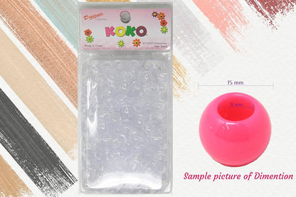 160PC 12x15 mm Premium Wholesale Pony Beads, Bracelet Cool Beads, Beads for Hair Braids, Beads for Kids Crafts, Plastic Beads, Hair Beads for Braids for Girls