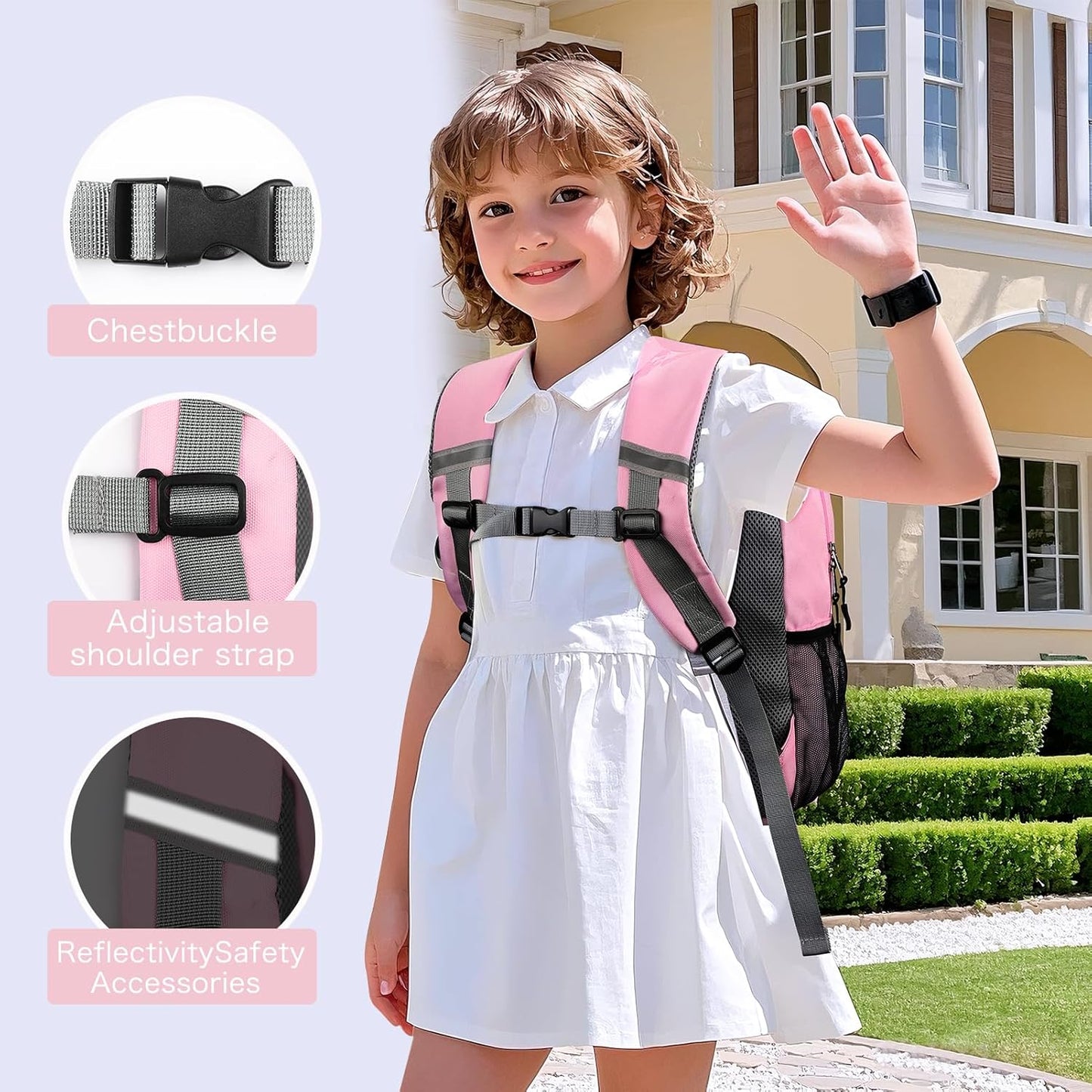 STEAMEDBUN Toddler Backpack Leash for 1-3: Backpack with Leash for Boys Girls - Anti-Lost Harness Backpack for Walking