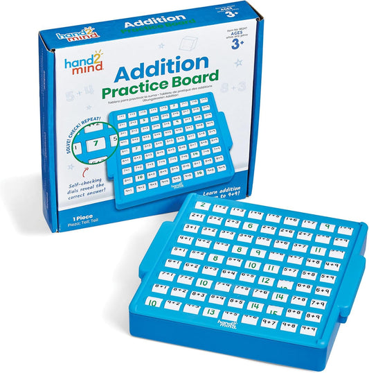 hand2mind Addition Practice Board, Math Facts Games, Number Games, Math Manipulatives Kindergarten, Educational Toys, Kids Learning Toys, Math Centers for Classroom, Preschool Learning Activities