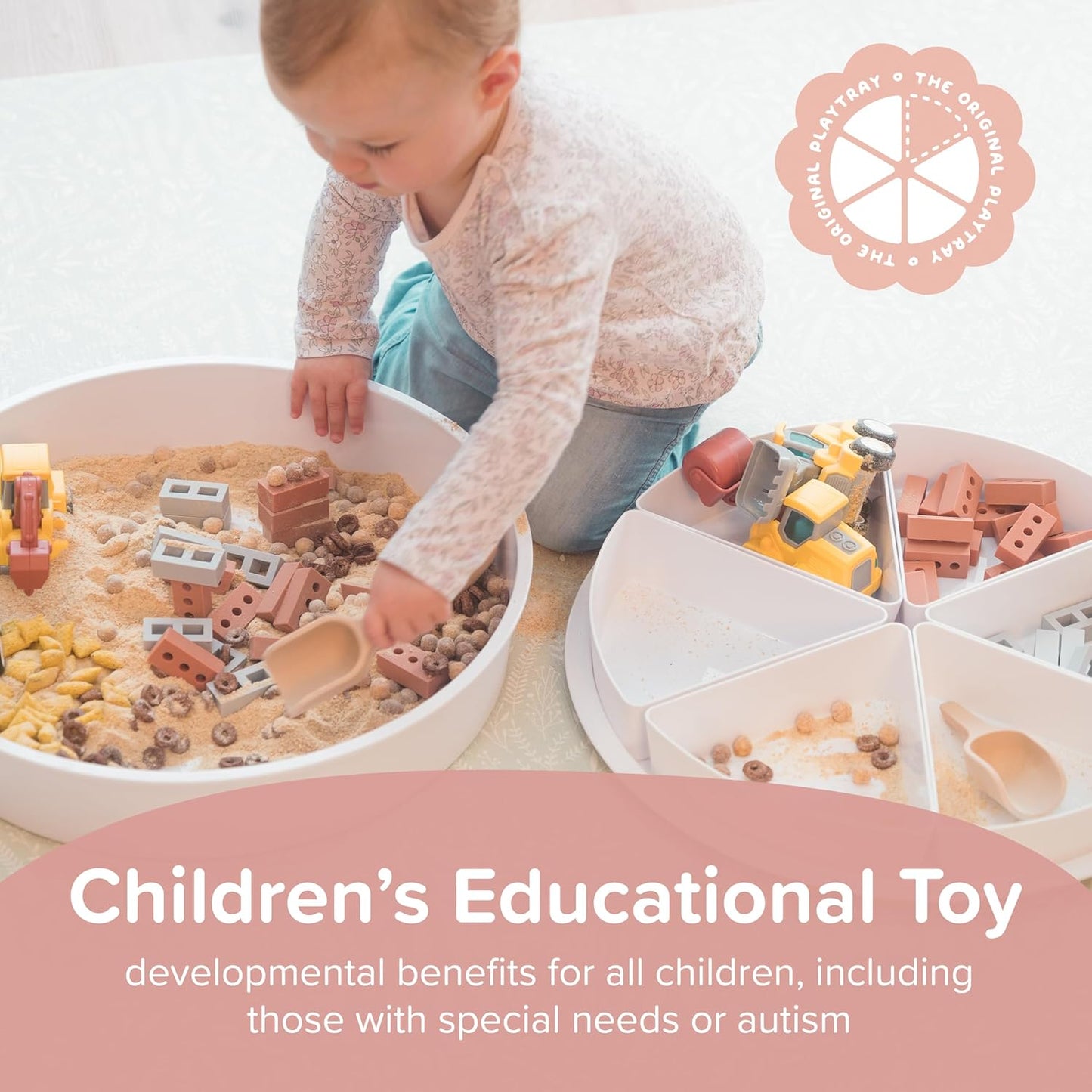 Inspire My Play Starter Bundle - Sensory Bin with Lid and Removable Storage Inserts