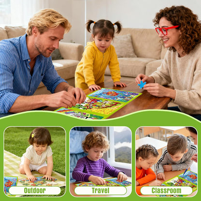 Magnetic Unicorn Mermaid Princess Puzzle for Girls Ages 3-6, 20 Piece Travel Magnetic Puzzle for Toddlers, Car Airplane Road Trip Activity Toy