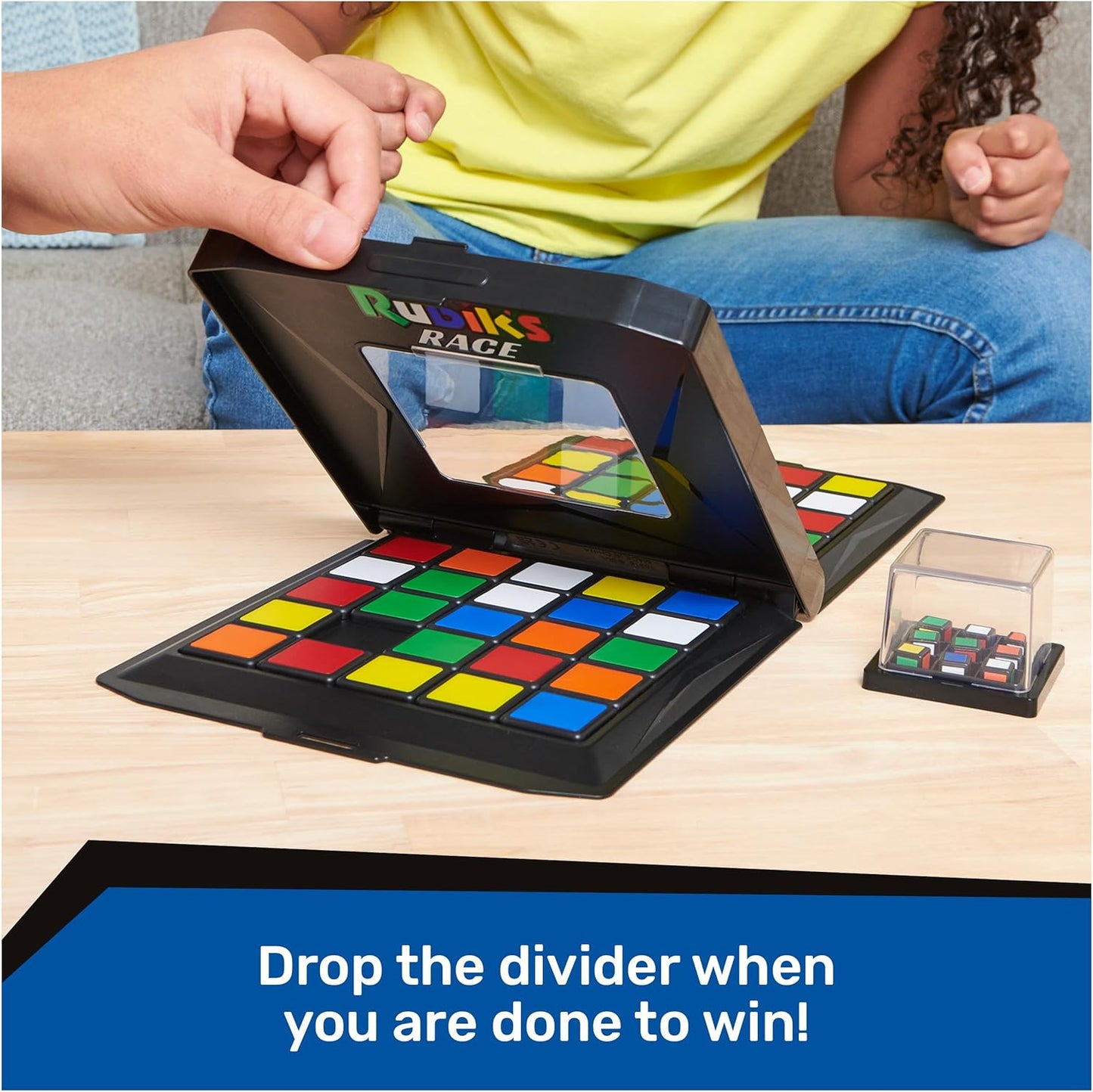 Rubik’s Cube, Rubik's Race, Ace Edition, Classic Fast-Paced Puzzle Strategy Sequence Board Game, Problem-Solving Brain Teaser, Color-Matching Game, 2 Players, for Adults, Teens, Kids Ages 7 & Up