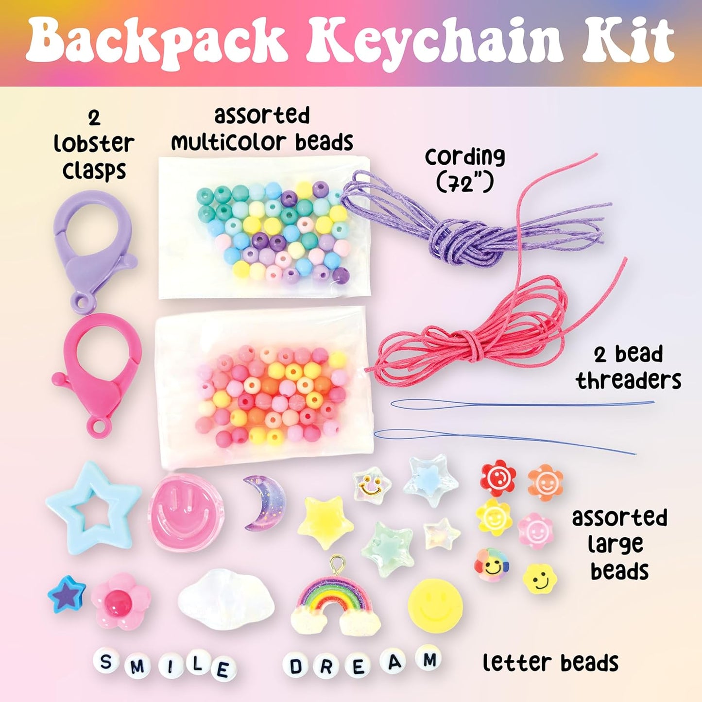 Creativity for Kids Beaded Flower Bracelet Making Kit | DIY Jewelry Craft Kit for Girls | Create 5 Colorful Beaded Bracelets to Wear, Share & Gift | Spring Crafts & Gifts for Mom (Ages 6+)