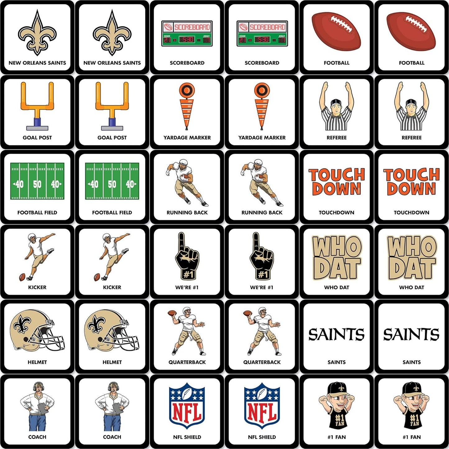 MasterPieces Sports Games - NFL Matching Game - Game for Kids and Family - Laugh and Learn