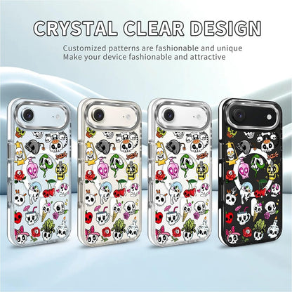 for iPhone 17 Pro Max Case [Compatible with Magsafe],Girls Women Clear Magnetic Case Silicone Shockproof Protective Cover with Pattern Colorful Motivational Letters
