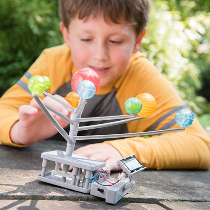 4M: Green Science: Solar System - DIY Motorized Rotating Planetarium Model, Solar & Battery Hybrid Power, STEM Building & Activity Set, Kids Ages 5+