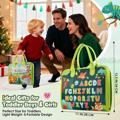 GOLIYEAN Toddler Busy Board - Montessori Toys for Toddler Boy Girl Birthday Gifts, Educational Learning Sensory Busy Book for Toddlers, Quiet Activity Books for Toddlers, Travel Toys for Airplane Car