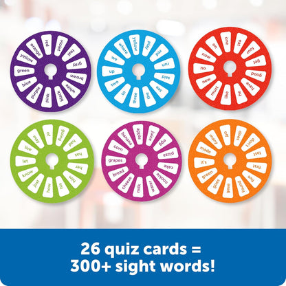 Learning Resources Skill Builders Letter Quiz Wheel, Alphabet Flash Cards, Reading Games, Sight Words Flash Cards Kindergarten, Ages 3 and Up