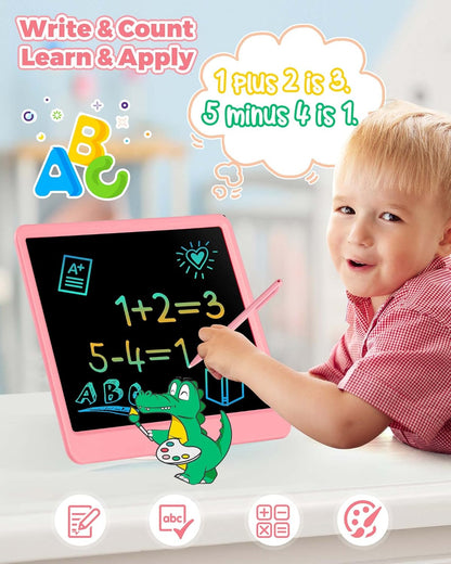 KOKODI 15 Inch LCD Writing Tablet with Anti-Lost Stylus, Erasable Doodle Board Colorful Toddler Drawing Pad, Car Travel School Games Toys for 3 4 5 6 7 8 Kids, Birthday Gift for Girls Boys Blue