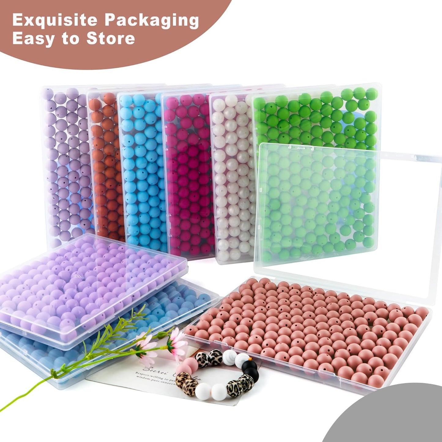 65Pcs 19mm Silicone Beads for Keychain Making Bracelet Necklace, Bulk Round Silicone Beads for Pens（Christmas Green） - Colors A