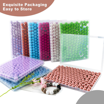 65Pcs 19mm Silicone Beads for Keychain Making Bracelet Necklace, Bulk Round Silicone Beads for Pens（Christmas Green） - Colors A