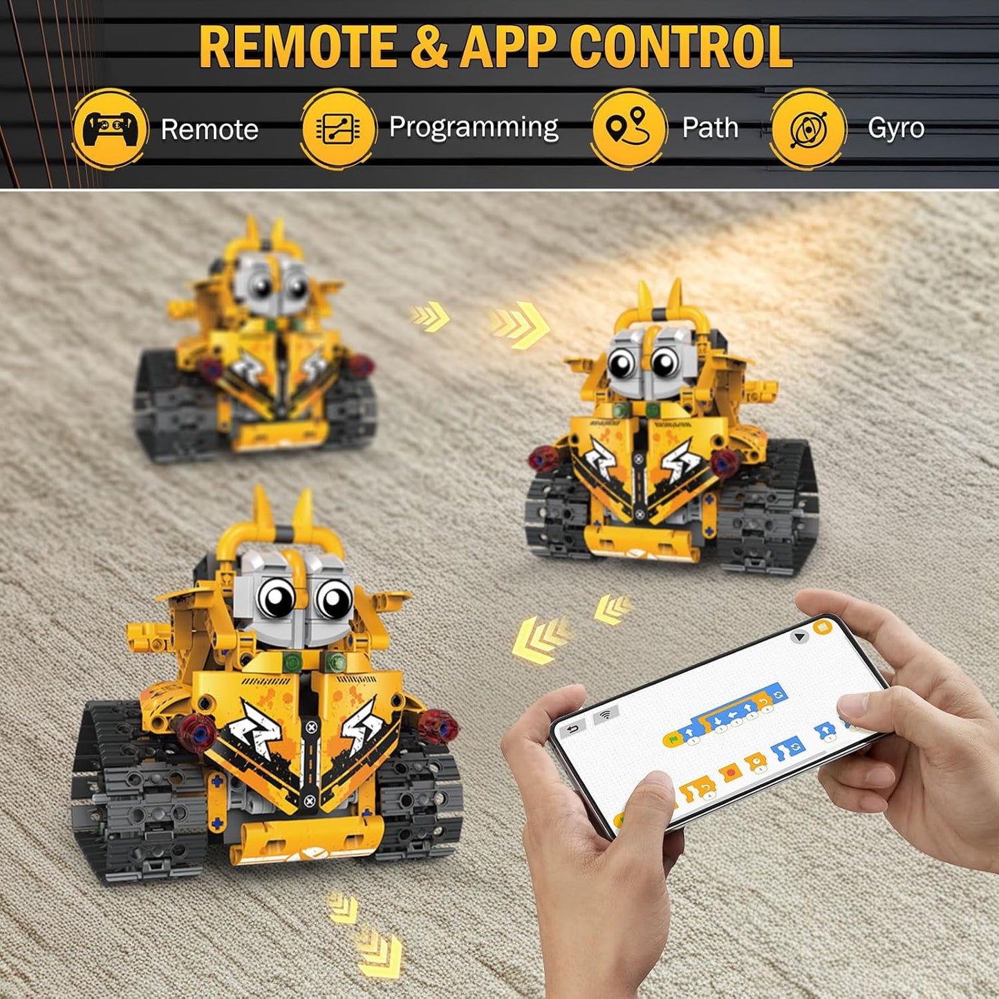 5 in 1 STEM Robot Building Kit with APP Remote Control, 705 PCS Engineering Robot Toys for Kids Age 8-16, Science Coding RC Robotics Kit Birthday Gifts for Boys Girls 6 7 8 9 10 11 12