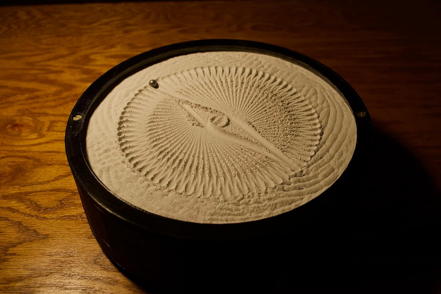 Automatic Zen Garden Desktop Sand Bowl - Kinetic Art, Black