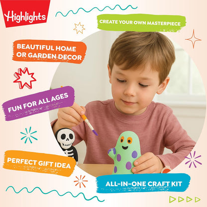 Highlights Paint Your Own Plaster Figurine & Activity Kits – DIY Art Sets with Figurines, Paints, Brush & Bonus Activities – Multiple Themes – Ages 6+