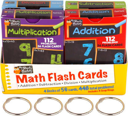 Regal Games Math Flash Cards for Multiplication & Division - 1st, 2nd, 3rd Grade & More - Flash Cards Math for Kids (112 Cards - 2 Packs)