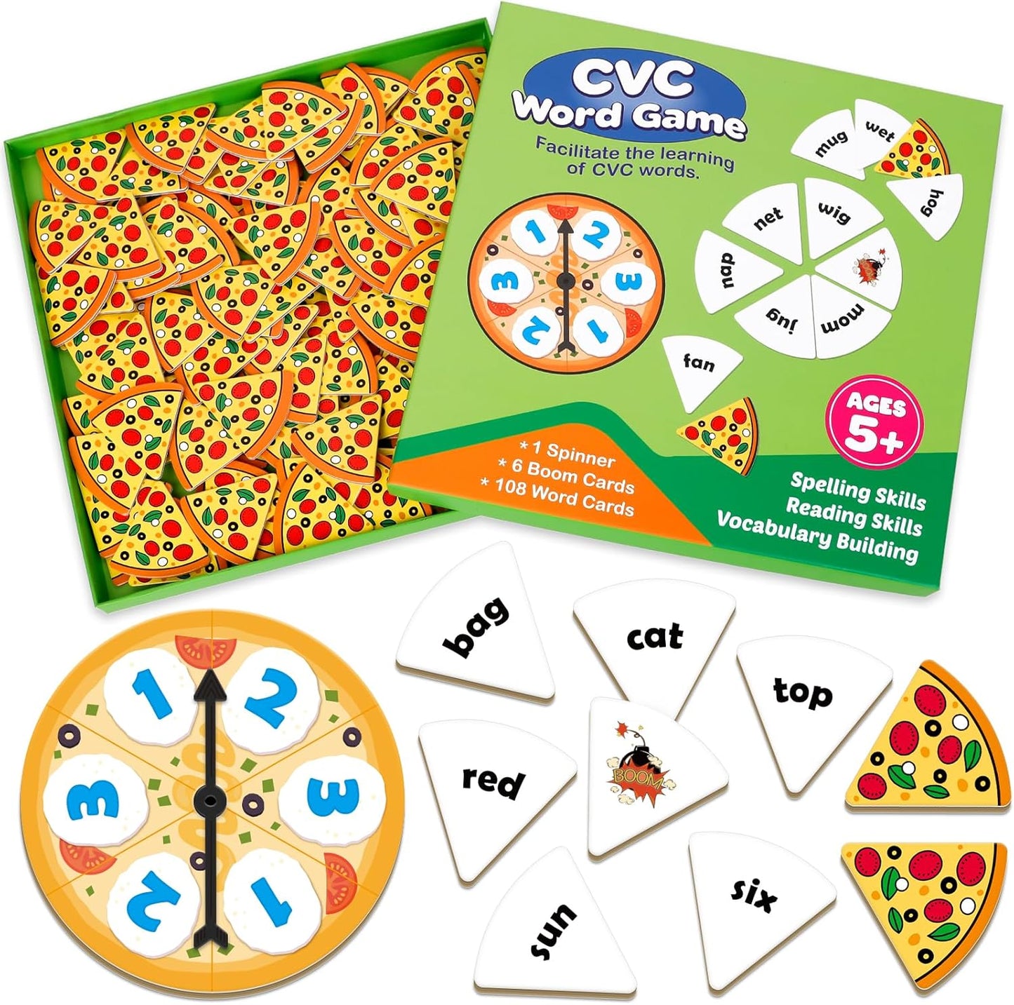 Kasfalci Blends Word Games: Phonics Flash Cards, Speech Therapy Toys for Toddlers & Kindergarten Preschool Learning Activities