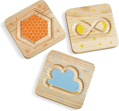 hand2mind Wooden Mindful Maze Set, Tactile Sensory Toys for Toddlers, Calm Down Corner Supplies, Mindfulness for Kids, Occupational Therapy Toys, Quiet Fidgets for Classroom, for Kids
