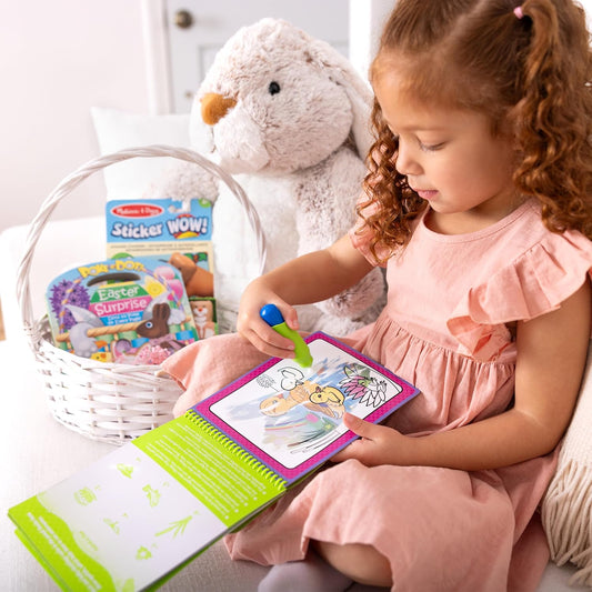 Melissa & Doug On The Go Water Wow! Mess Free Coloring Book, Reusable Water-Reveal Activity Pad, Spring, Travel Toys, Party Favors, for Toddlers & Kids Ages 3+