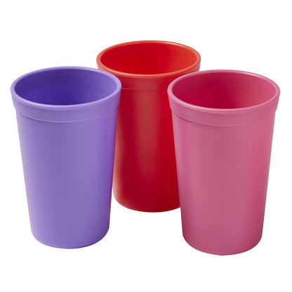ECR4Kids My First Meal Pal Drinking Cups, Kids Plastic Tableware, Stackable And Dishwasher Safe, Stackable Tumblers For Baby, Toddler And Child Feeding, 3-Pack - Tropical