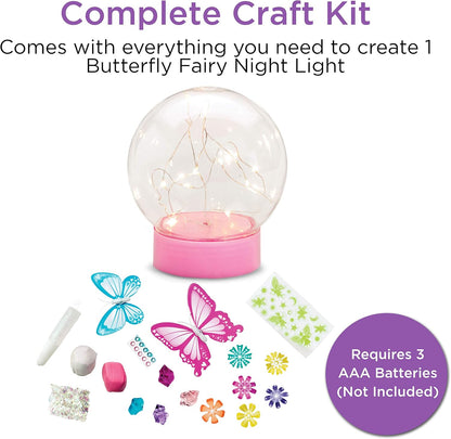Creativity for Kids Butterfly Fairy Lights Kit | Create a Glowing Fairy Night Light with Butterflies & Sparkle | Relaxing DIY Craft & Imaginative Room Décor for Kids Everywhere (Ages 7+)