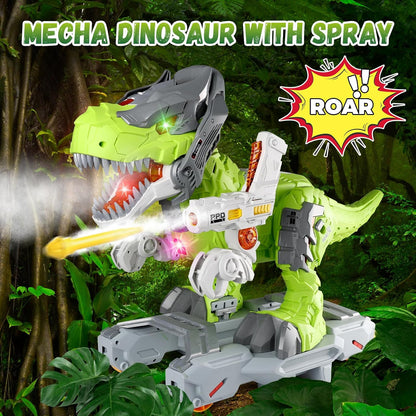 Kids Electric Dinosaur Ride On Toys, Toddler Ride On Cars with Music, Light & Smoke, Preschool Kids Scooter Foot-to-Floor Walker, Toddler Electric Car Toy Chrismas Birthday Gifts Indoor Outdoor,Yellow