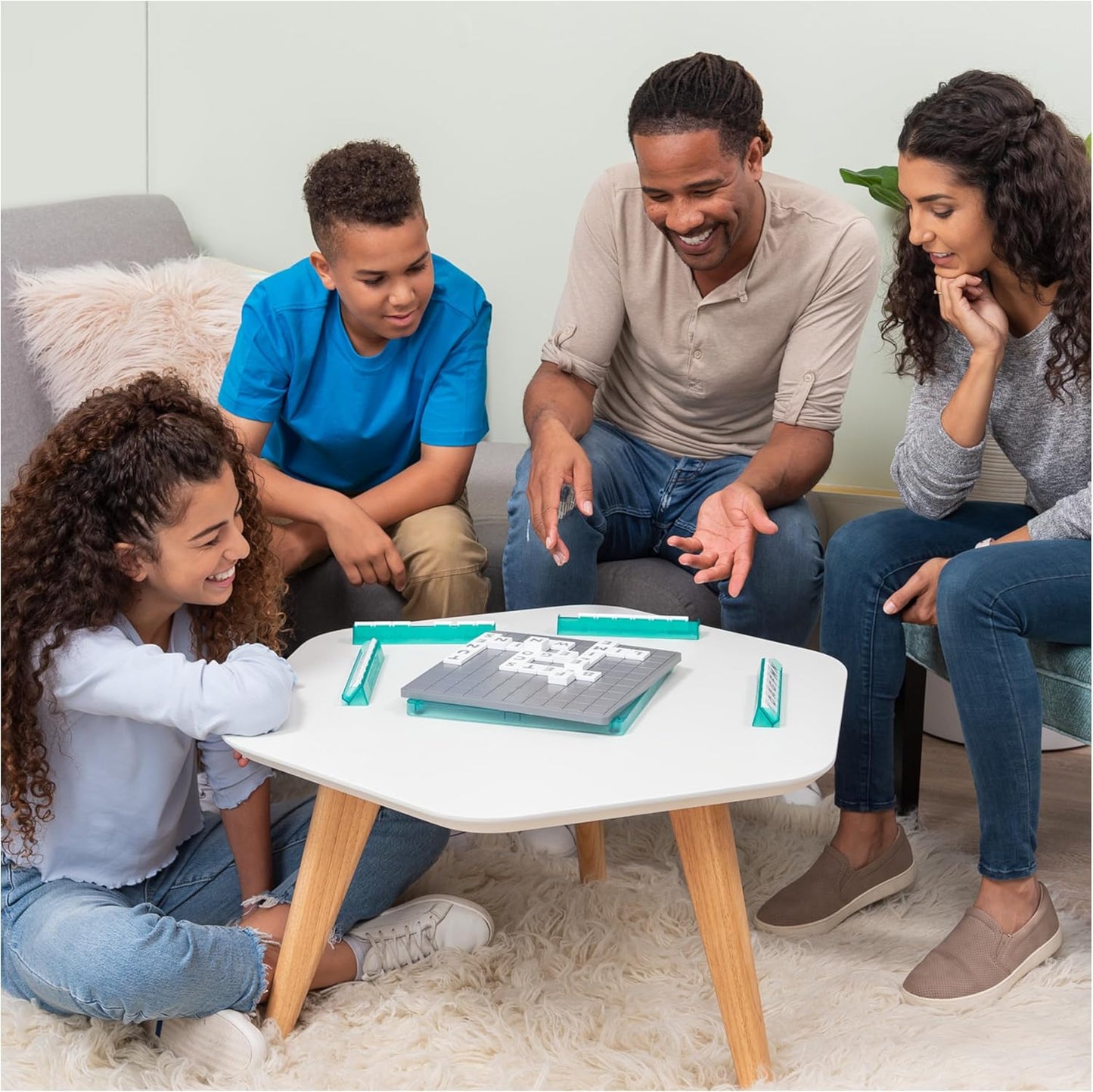 Spin Master Games, Upwords, Classic Word Game with Stackable Letter Tiles, Family Board Game, Crossword Activity, 1-4 Players, for Ages 8 & Up