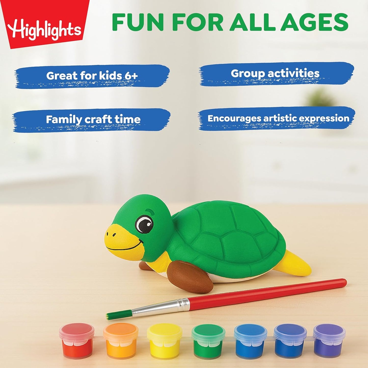 Highlights Paint Your Own Plaster Figurine & Activity Kits – DIY Art Sets with Figurines, Paints, Brush & Bonus Activities – Multiple Themes – Ages 6+