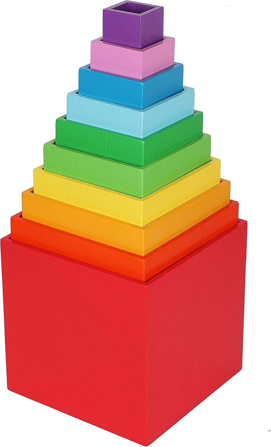 TOWO Wooden Stacking Boxes-Nesting and Sorting Cups Numbers Alphabet Animals Blocks for Toddlers-Stacking Cubes Educational Toys for 2 Years Old Montessori Materials