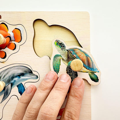 QUOKKA Wooden Puzzles for Toddlers 1-3 - 6XSET Toddler Puzzles Ages 2-4 with Rack - Learning Alphabet - Numbers - Animals Montessori Toy for Kids 3-5 - Wood Games Gift for Boys and Girls