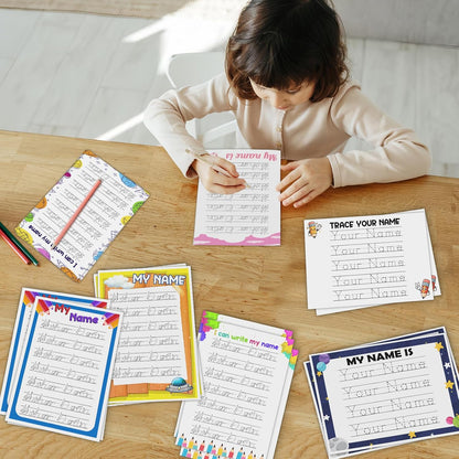 Personalized Name Tracing A4 Acrylic Board Custom Name Writing Practice for Boys Girls Handwriting Tracing Dry Erase Board for Preschooler