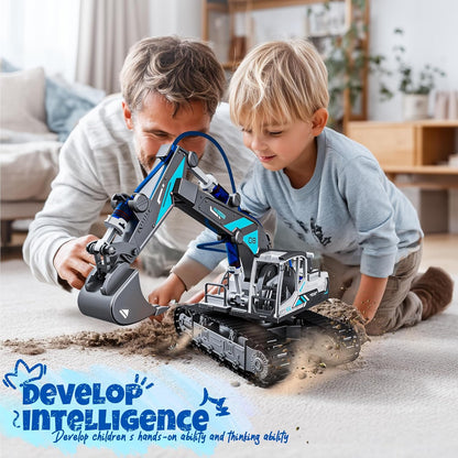 SMILESSKIDDO Science Kits for Kids Age 8-12 - 137 Pcs STEM Toys for Ages 8-13 with Hydraulic Grab, Teen Boys Gift Ideas Crane Toy, Teenage Engineering Kit Construction Vehicle Toys