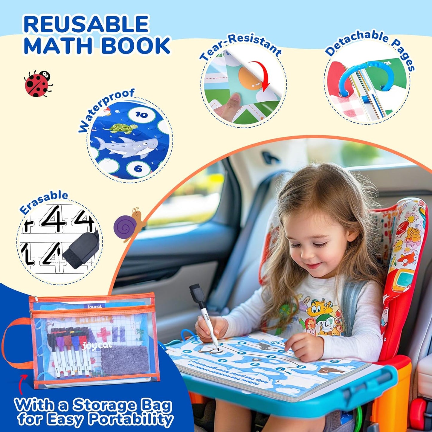 JoyCat Seek & Find Game Books - Preschool Learning Activity for Toddlers & Kids Ages 3-5, Travel Activities Toys for Road Trip Car Airplane, Busy Book, Birthday Gifts for Girls and Boys Ages 4-8