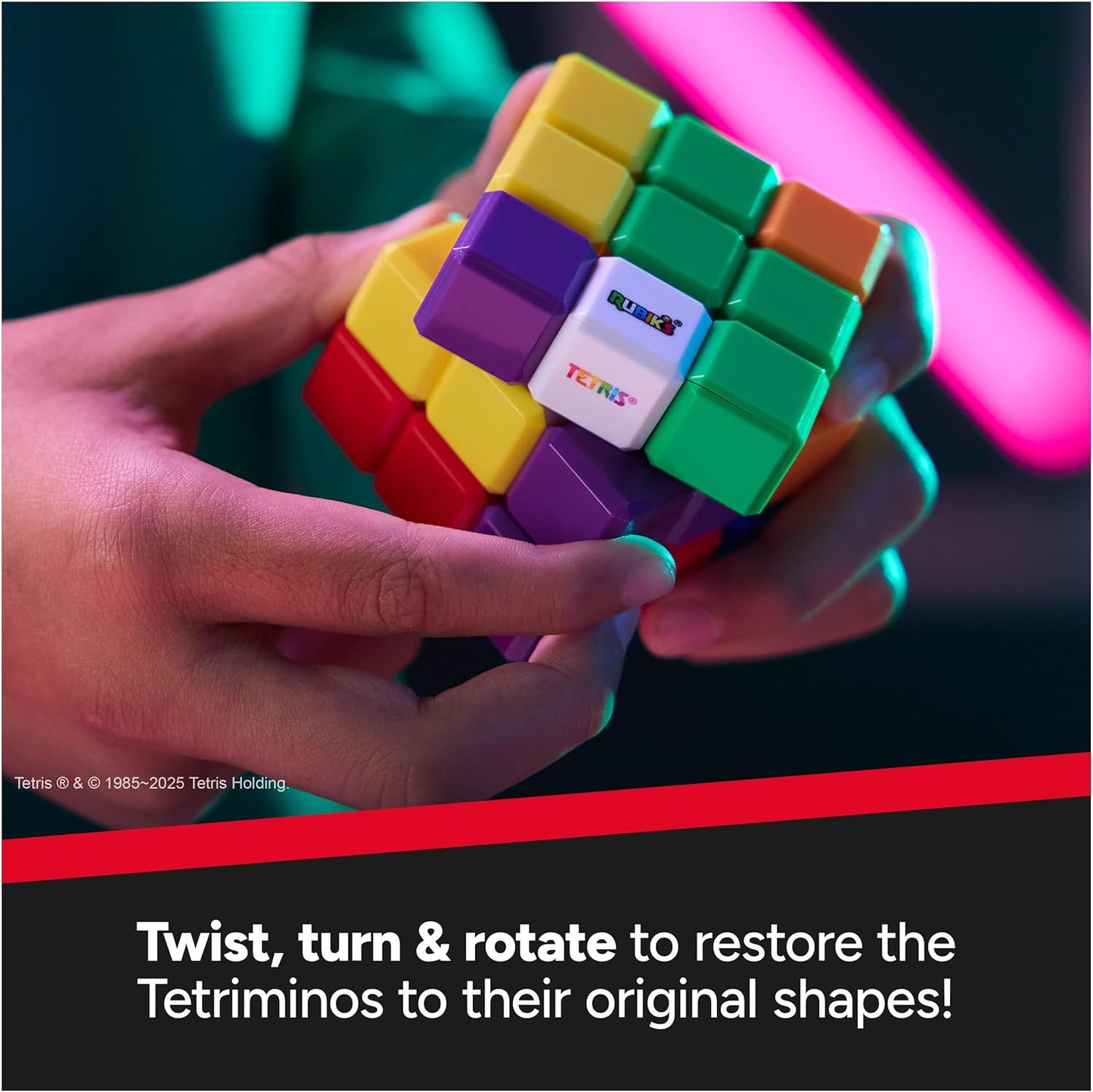 Rubik’s Cube, Pulse Cube, Light-Up Brain Teaser Puzzle for Speed Cubers, Solve the Puzzle Before the Lights Turn Off, Problem-Solving Brain Teaser & Fidget Toy for Adults, Teens, Kids Ages 8 & Up