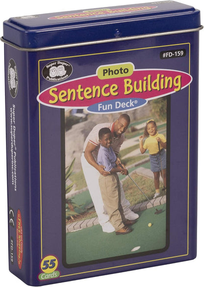 Super Duper Publications | Photo Sentence Building Fun Deck | Grammar and Early Reading Skills Flash Cards | Educational Learning Materials for Children