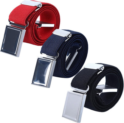 AWAYTR 3 PCS Kids Adjustable Magnetic Belts - Easy to Use Magnetic Buckle Belt for Boys and Girls