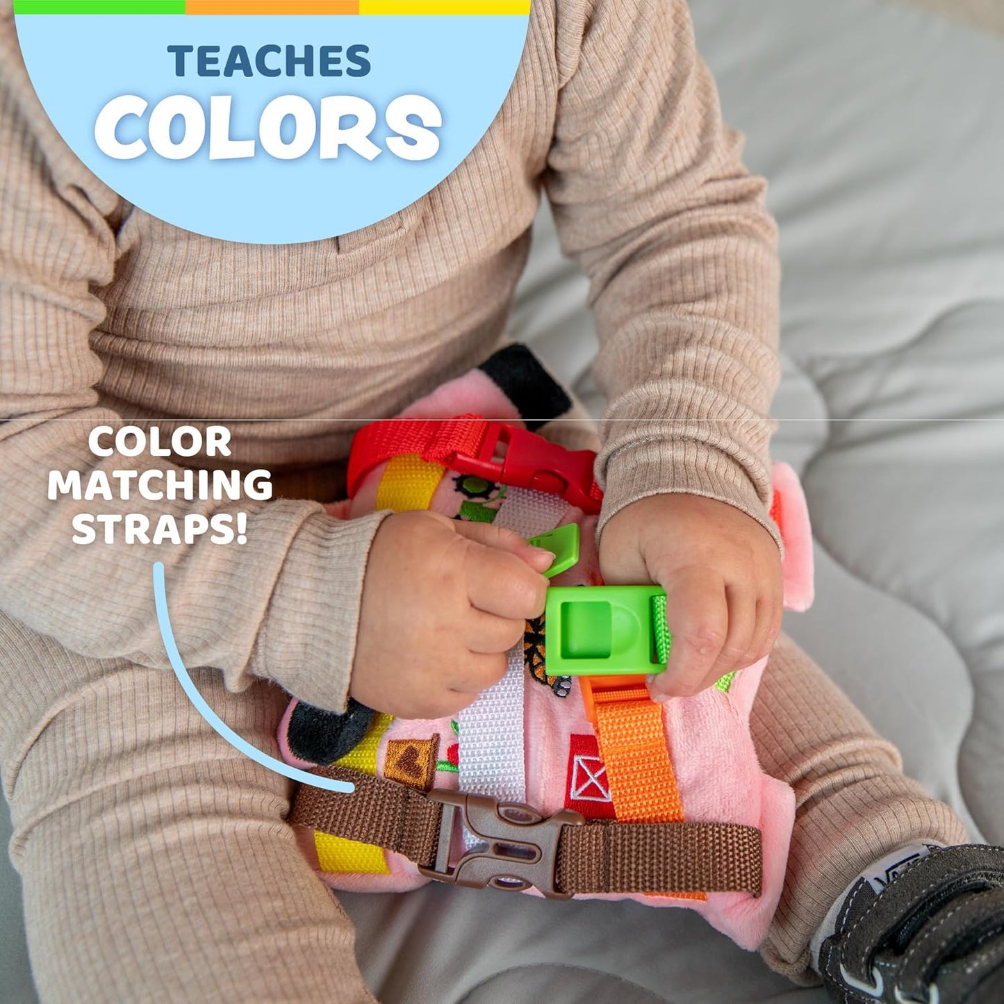 Buckle Toys - BokBok Chicken - Learning Activity Toddler Plane Travel Essential Toy - Develop Motor Skills and Problem Solving