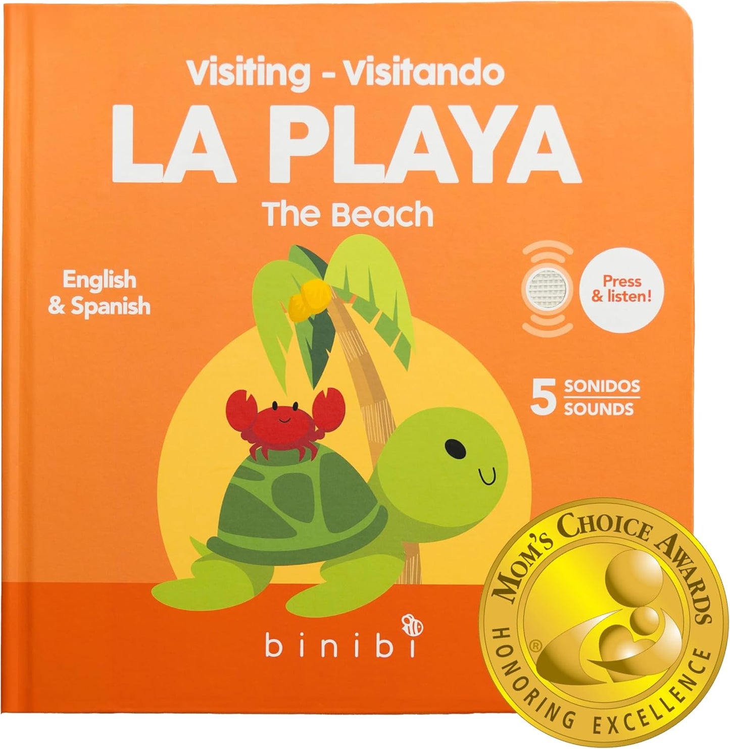 Binibi La Granja Bilingual Sound Book - Interactive Spanish Learning for Babies - Ages 1-5