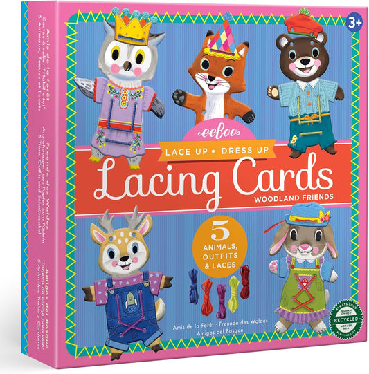 eeBoo: Dress Up Lacing Cards: Occupations - Set of 5 Characters Outfits & Laces, Create Combinations, Preschool Arts & Crafts, Kids Ages 3+