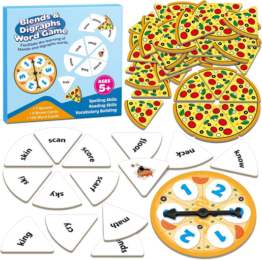 Blends & Digraphs Phonics Games for Kids, Learn to Read Phonics Flash Cards, Sight Words Word Games Spelling Reading Games, Speech Therapy Toys Kindergarten Preschool Learning Activities