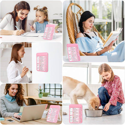 Audab Dry Erase Chore Chart for Kids, Magnetic Checklist Board, My Chores Slider Chart to Do List Board, Routine Reward Chart Schedule Board Task Tracker for Home Refrigerator, Wall, Desk (Pink)