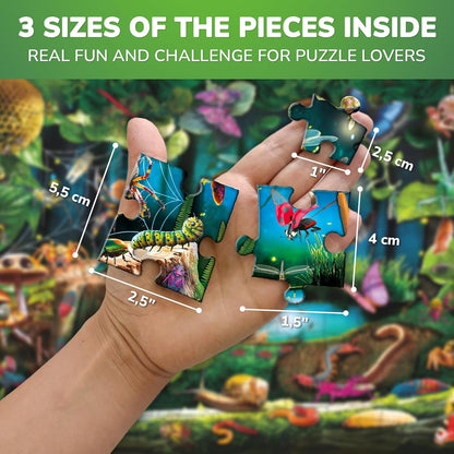 QUOKKA 100 Piece Puzzles for Kids Ages 4-6 – Floor Kids Puzzles Ages 6-8 Year Old – Toy for Learning Forest Animals for 8-10 yo – Jigsaw Toddler Game for Boy and Girl 3-5