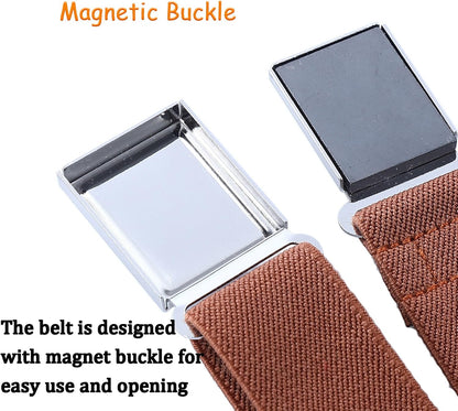 AWAYTR 3 PCS Kids Adjustable Magnetic Belts - Easy to Use Magnetic Buckle Belt for Boys and Girls